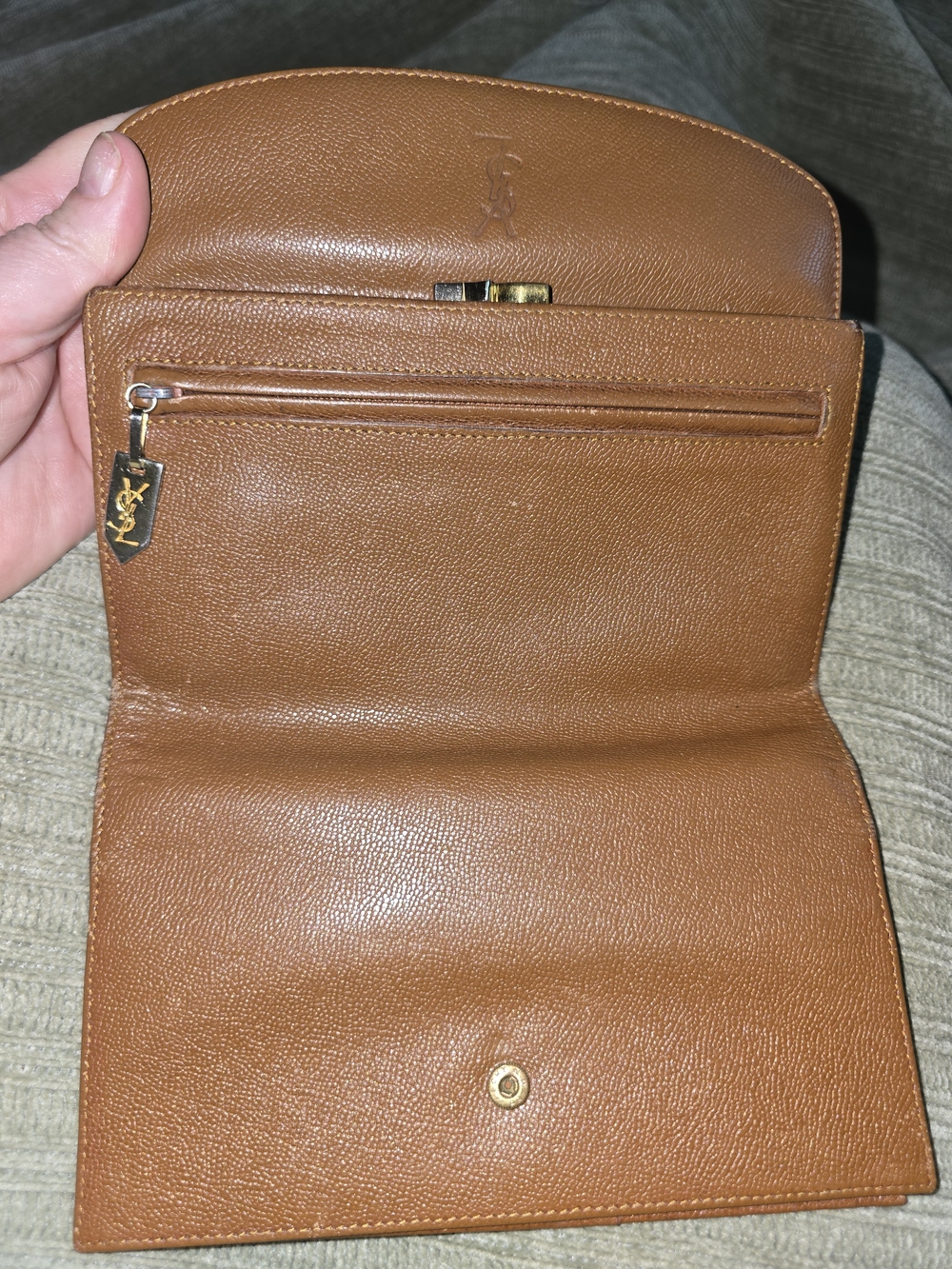Yves Saint Laurent Vintage Tan Leather Wallet - Picture 5 of 14